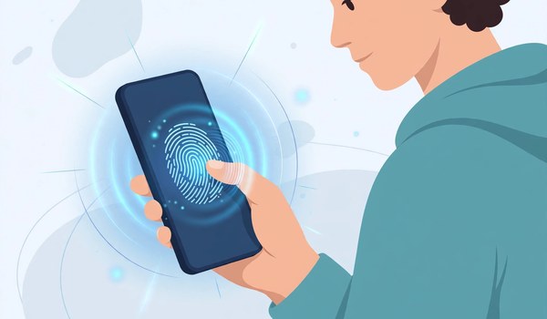 Màn hình đăng nhập 789club trên app điện thoại với tính năng vân tay